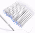 100Pcs Heat Erasable Fabric Pens, Heat Pens White High Temperature Disappearing Pen Fabric Clothes Marker Pen for Leather Fabric Quilting and Dressmaker
