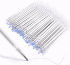 100Pcs Heat Erasable Fabric Pens, Heat Pens White High Temperature Disappearing Pen Fabric Clothes Marker Pen for Leather Fabric Quilting and Dressmaker