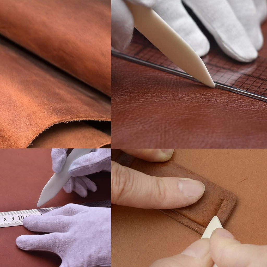 Genuine Bone Folder Tool – Scoring, Creasing, Folding & Burnishing for Paper, Card & Leather Crafts, Perfect for Origami, Scrapbooking, Bookbinding & Crafting | 100% Cattle Bone