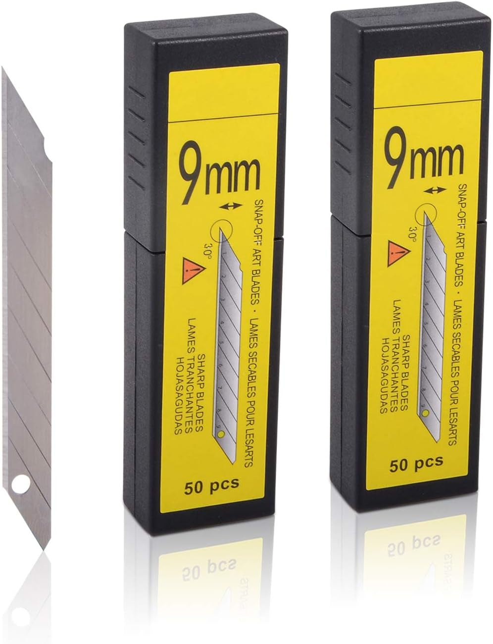 30 Degree Snap off Universal Art Knife Replacement Blades, High Hardness Carbon Steel Material, Auto Vinyl Wrap Office Cutter Craft Knife Sharp Blades, Pack of 100