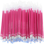100Pcs Red High Temperature Disappearing Pen Heat Erasable Fabric Refills Patchwork Marking Pens Ink Marker for Embroidery Handicarft Needlework Tailors Sewing Quilting