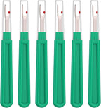 6 PCS Seam Ripper Set, Ergonomic Grip Seam Ripper, Green Seam Ripper for Sewing Crafting and Removing Embroidery Hems and Seams (Green)