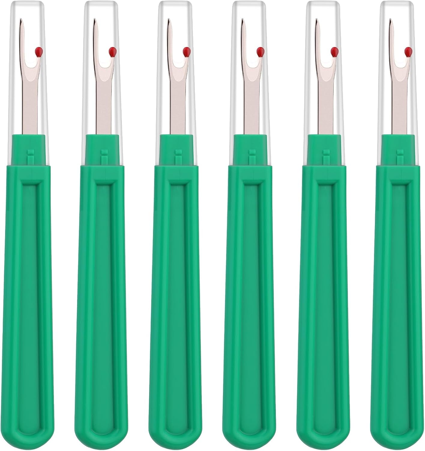 6 PCS Seam Ripper Set, Ergonomic Grip Seam Ripper, Green Seam Ripper for Sewing Crafting and Removing Embroidery Hems and Seams (Green)