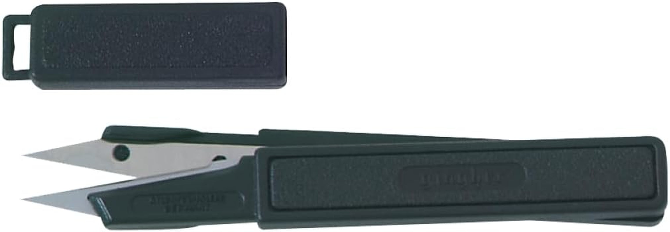 Featherweight Thread Clippers - 4" Stainless Steel Snips - Sharp Thread Puller with Protective Cap for Crafts - Black