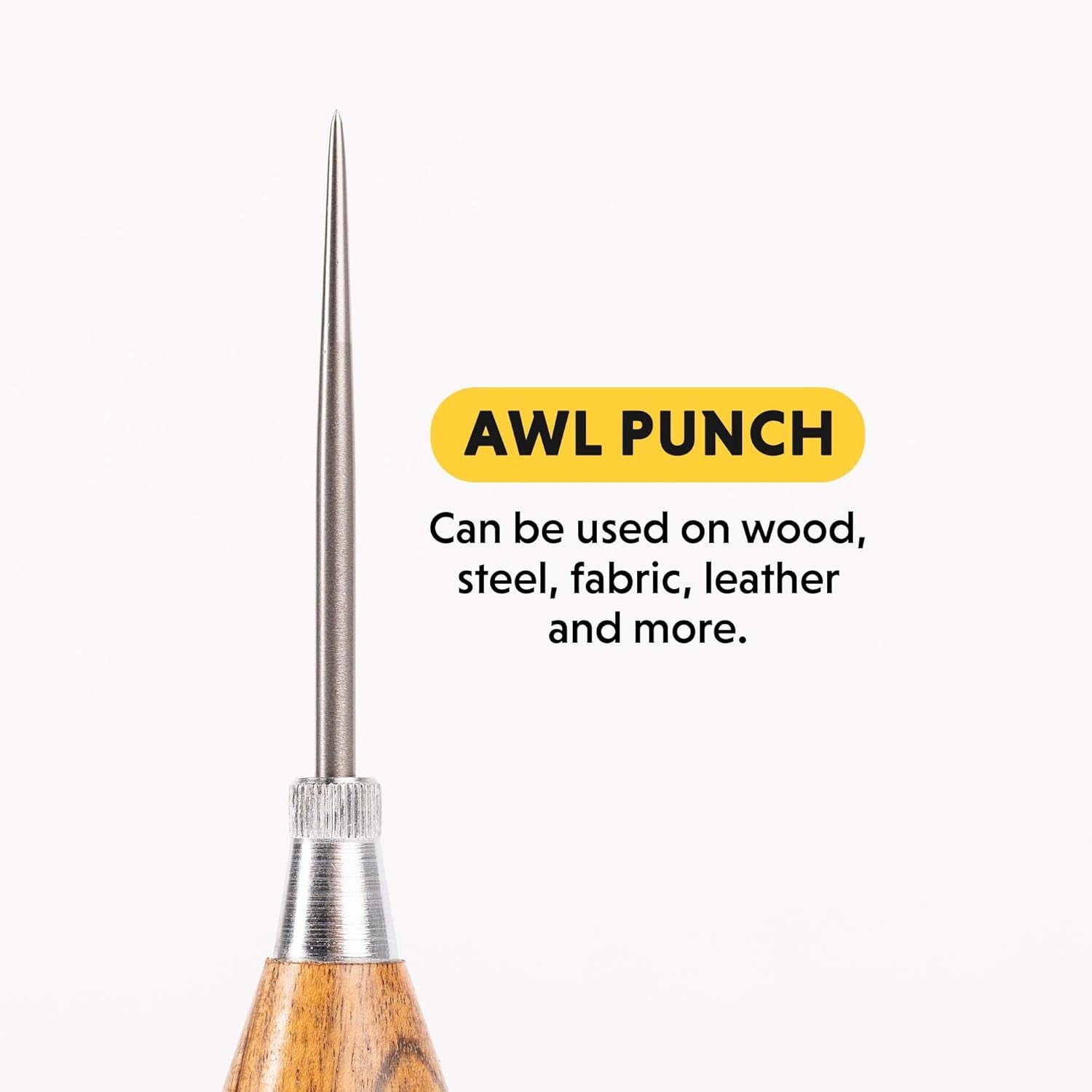 Scratch Awl Tool with Hardwood Handle - Scribe, Layout Work, & Piercing Wood - Alloy Steel Blade