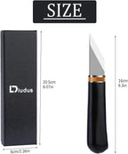 Leather Skiving Knife, Pointed Skiving Cutting Knife with Wooden Handle, Leather Skiver - with Exquisite Package for DIY Leathercraft