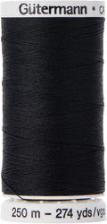 Gutermann Sew-All Thread, Polyester, Black, 250 M, 5.5X2.5X2.5 Cm