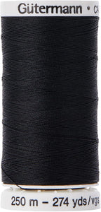 Gutermann Sew-All Thread, Polyester, Black, 250 M, 5.5X2.5X2.5 Cm