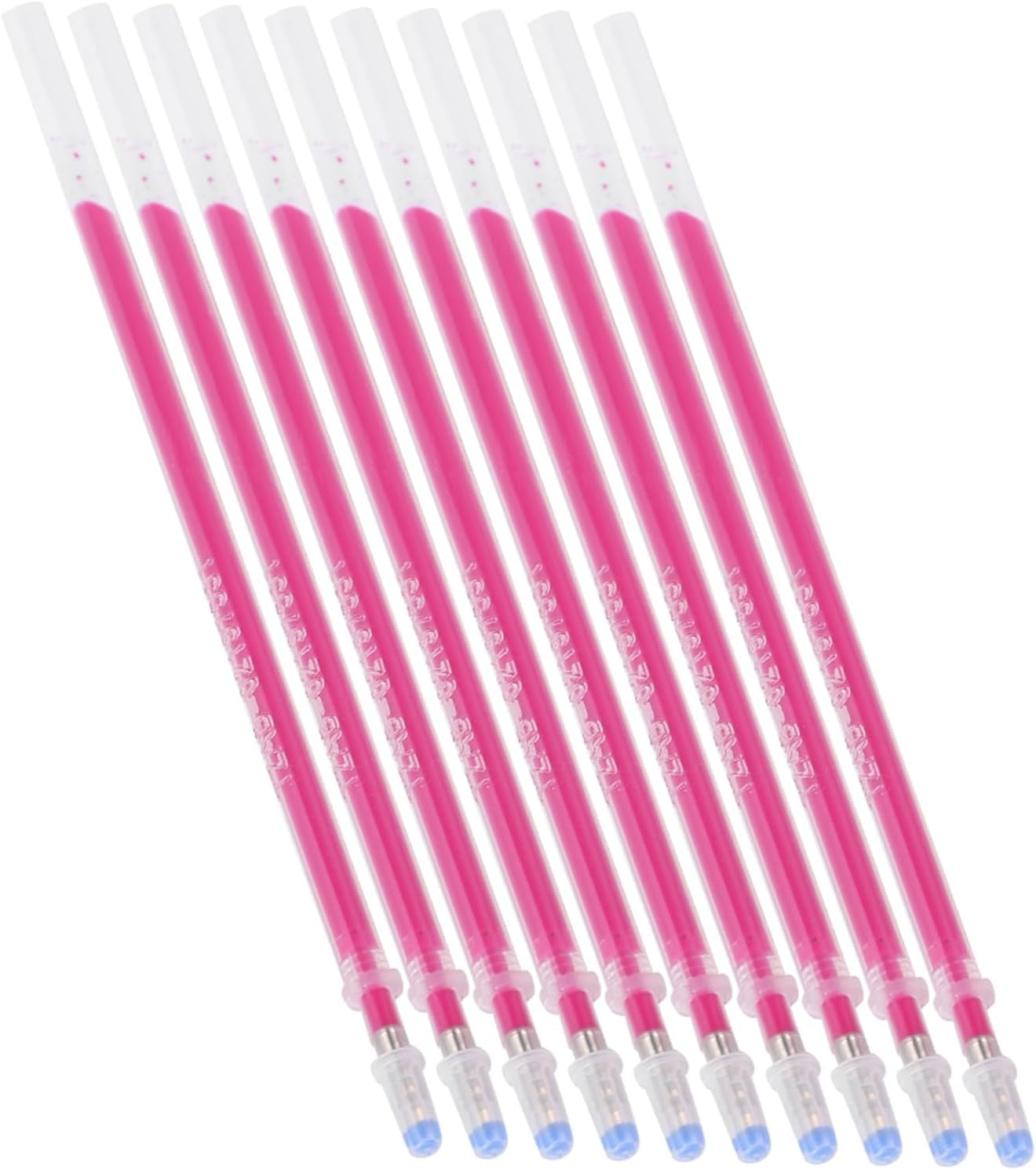 100Pcs Red High Temperature Disappearing Pen Heat Erasable Fabric Refills Patchwork Marking Pens Ink Marker for Embroidery Handicarft Needlework Tailors Sewing Quilting
