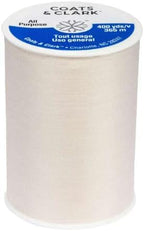Coats & Clark Dual Duty All Purpose Sewing Thread 230A 400 Yards Each Spool 3 Pack Bundle with  Needle Threaders (Natural)