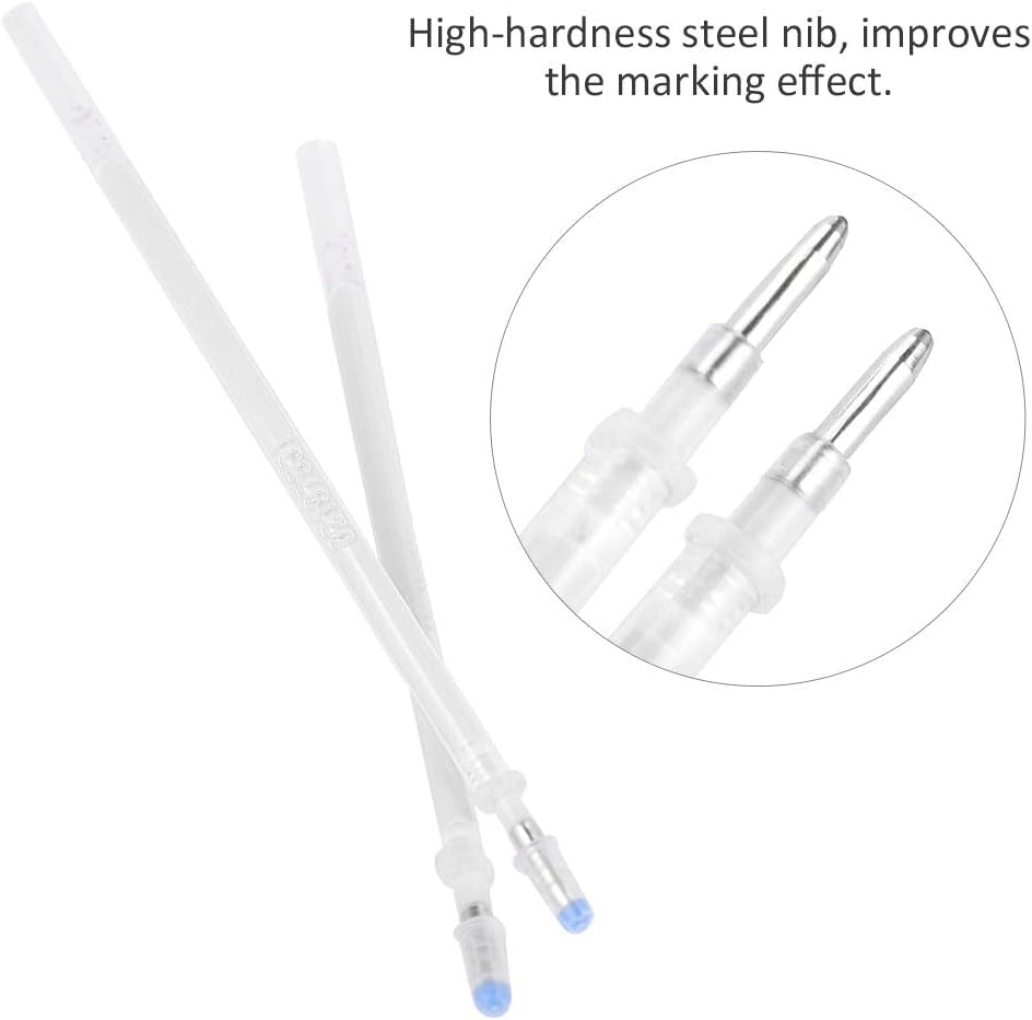 100Pcs Heat Erasable Fabric Pens, Heat Pens White High Temperature Disappearing Pen Fabric Clothes Marker Pen for Leather Fabric Quilting and Dressmaker