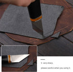 Leather Skiving Knife, Pointed Skiving Cutting Knife with Wooden Handle, Leather Skiver - with Exquisite Package for DIY Leathercraft