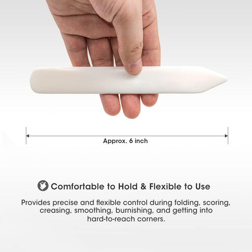 Genuine Bone Folder Tool – Scoring, Creasing, Folding & Burnishing for Paper, Card & Leather Crafts, Perfect for Origami, Scrapbooking, Bookbinding & Crafting | 100% Cattle Bone