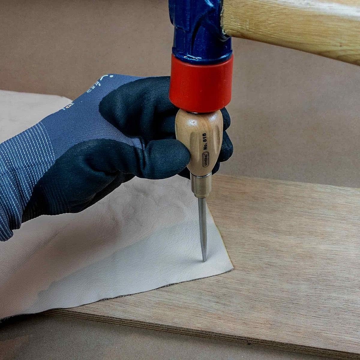 Scratch Awl Tool with Hardwood Handle - Scribe, Layout Work, & Piercing Wood - Alloy Steel Blade