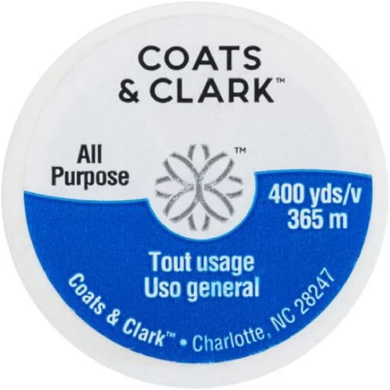 Coats & Clark Dual Duty All Purpose Sewing Thread 230A White 400 Yards Each Spool 12 Pack Bundle with  Needle Threaders (White)