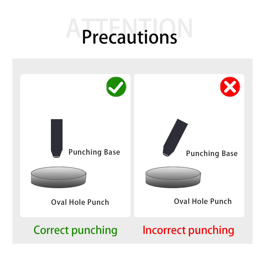 Oval Leather Hole Punch for Belt,Watch Band,Strap and Leathercrafts,Punching Cutter Tool for Leather DIY 2 * 3Mm
