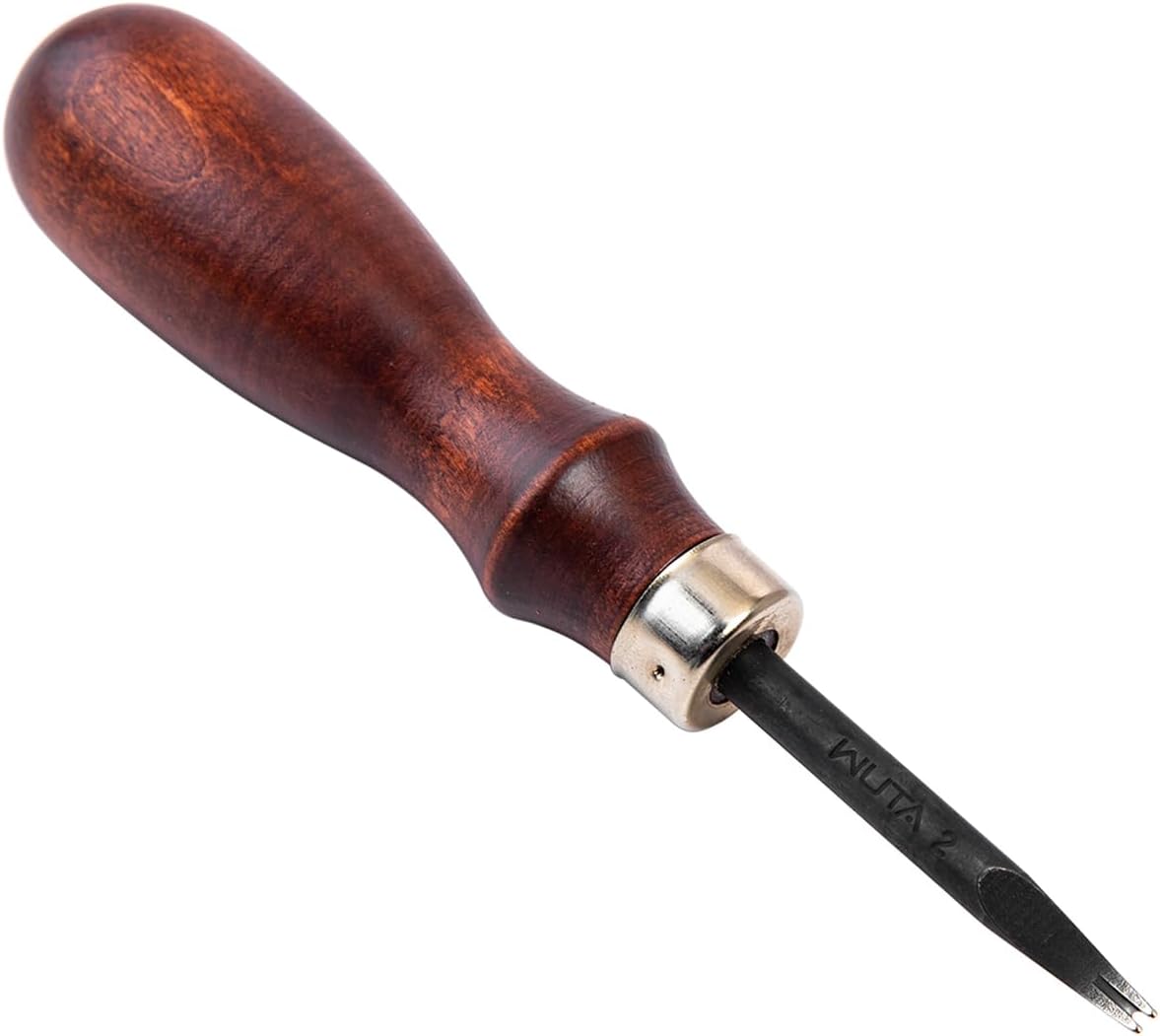 Leather Edge Bevelers, 4Pc High Carbon Steel Edge Skiving Set, Wood Hand Edge Bevelers, Leather Craft Keen Edge Cutting for Beveling (0.8Mm+1Mm+1.2Mm+1.4Mm)