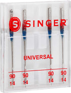 SINGER 4723 Universal Regular Point Sewing Machine Needles, Size 90/14, 4-Count