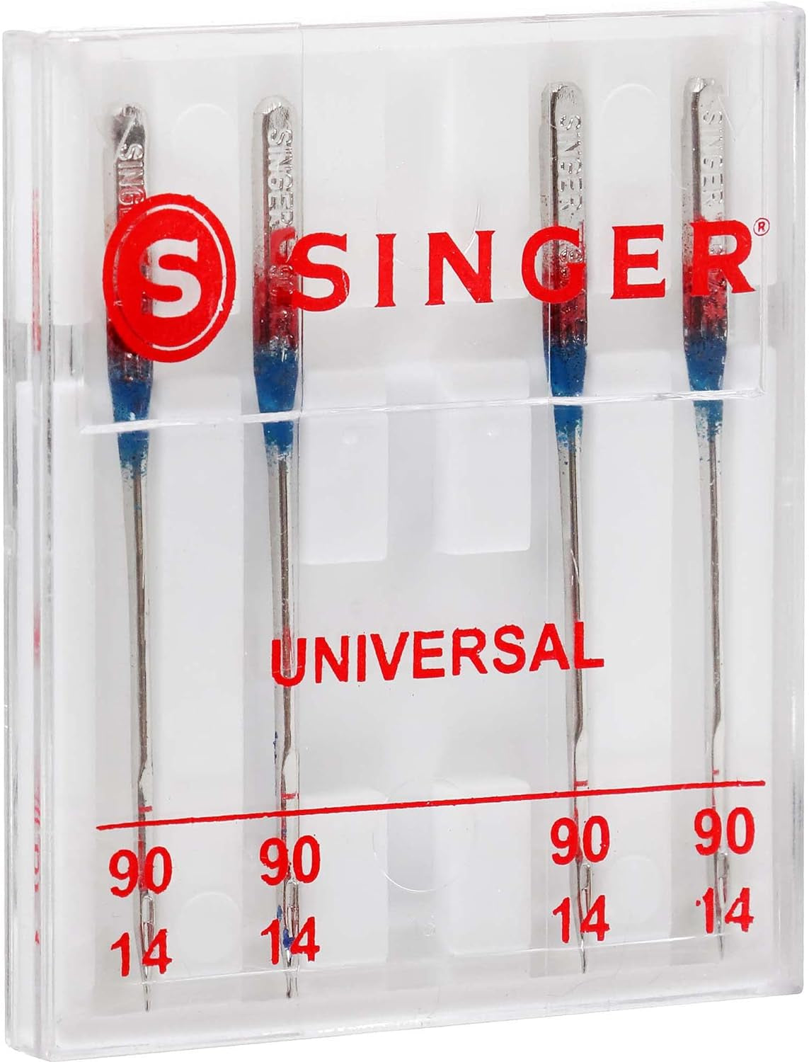 SINGER 4723 Universal Regular Point Sewing Machine Needles, Size 90/14, 4-Count