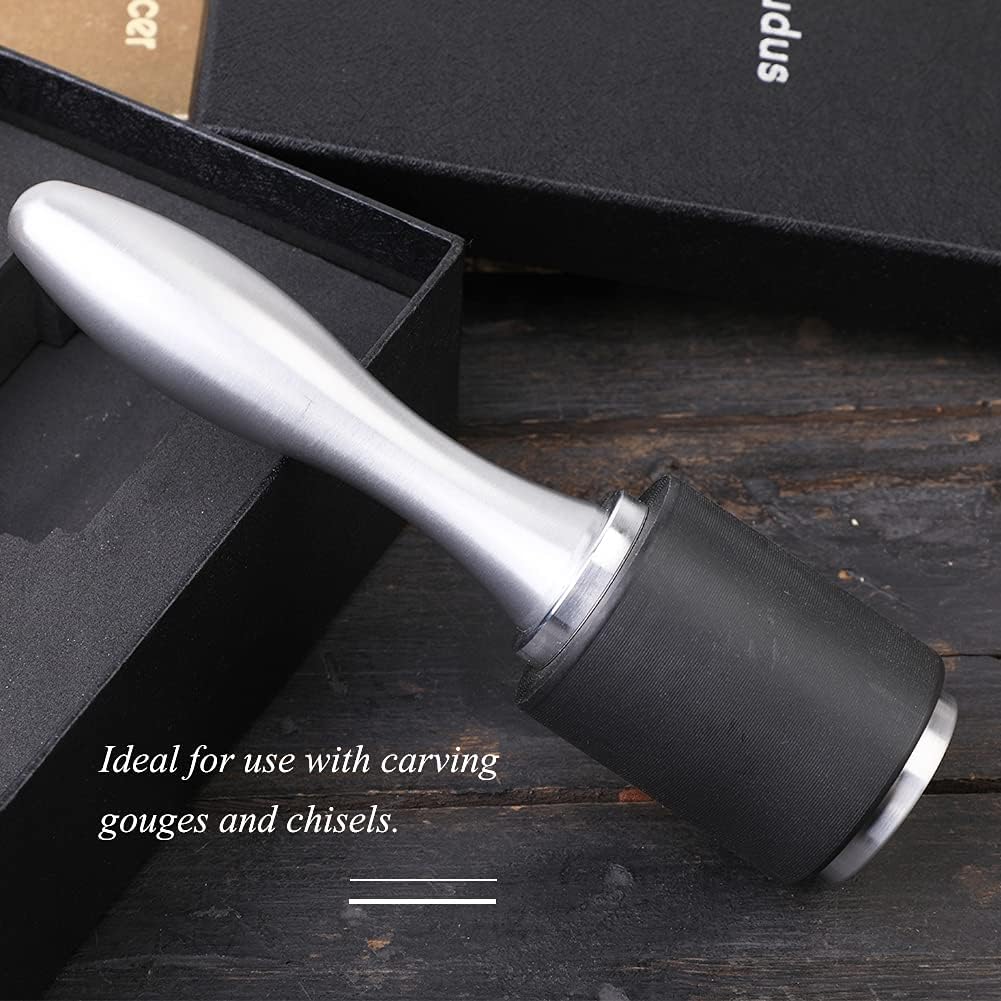 Leather Hammer Leather Mallet Craft Leather Carving Hammer Leather Maul for Stamping Tool Black Nylon Head Mallet for Leatherwork with Comfortable Handle for Handmade Project