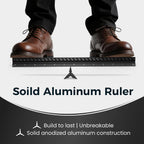 Architectural Scale Ruler: 12" Imperial Aluminum Alloy Metal Architecture Measuring Tools, Engineering Drafting Construction Drawing Blueprints Triangular Architect Scaling Rulers 12 Inches
