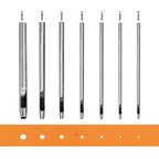 7Pcs Hollow Punch Leather Hole Cutter 0.5Mm-5Mm round Punch Tool Set,Leathercraft Working Kit for Watch Band, Fabric, Plastics, Gasket Belt