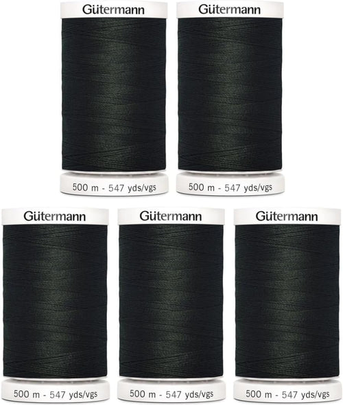 Gutermann Sew-All Thread 547Yd - 5 Pack (Black)
