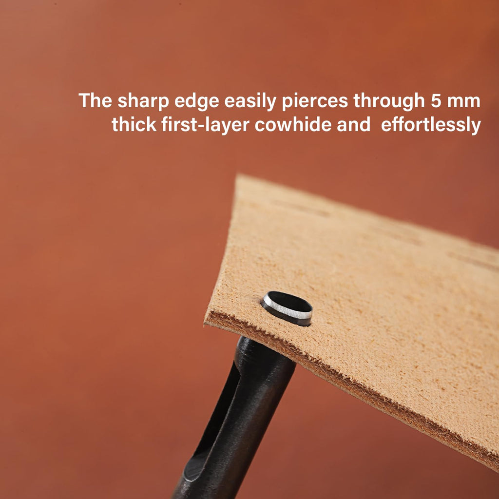 Oval Leather Hole Punch for Belt,Watch Band,Strap and Leathercrafts,Punching Cutter Tool for Leather DIY 2 * 3Mm