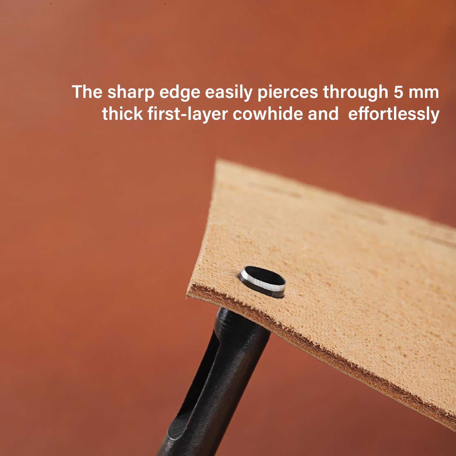 Oval Leather Hole Punch for Belt,Watch Band,Strap and Leathercrafts,Punching Cutter Tool for Leather DIY 2 * 3Mm