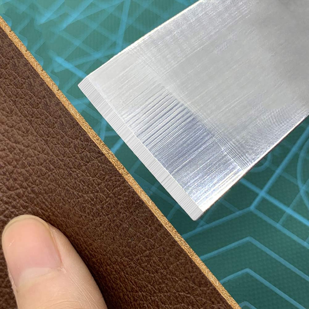 Leathercraft Knife - Leather Skiving Knife, Leather Working Tools with Wooden Handle Easy Trimming & Edge Skiving Leathercraft Craft Tool for Diy(Natural Color)