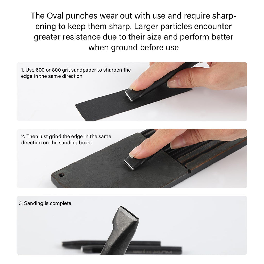 Oval Leather Hole Punch for Belt,Watch Band,Strap and Leathercrafts,Punching Cutter Tool for Leather DIY 2 * 3Mm