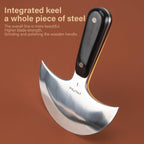 Leather Cutting Knife Ultra Sharp round Head Craft Skiving Cutting Tools round Leathercraft Knife DIY Handmade Senior Leather Tools(1# 3 Inches)