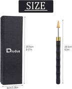 Leather Edge Dye Pen, Wood Handle Stainless Steel Top Edge Dye Roller Oil Pen Belt Finisher Leather DIY Craft