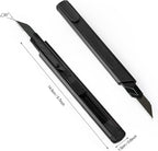 Retractable Utility Knife with 30 Degree Snap off Blade 9MM, Box Cutter for Carton, Cardboard and Box, Office, Home Use, 3 Pack Black Aluminum Handle Knife ​With Extra 30 Replacement Blades