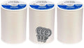 Coats & Clark Dual Duty All Purpose Sewing Thread 230A 400 Yards Each Spool 3 Pack Bundle with  Needle Threaders (Natural)