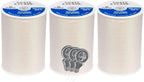 Coats & Clark Dual Duty All Purpose Sewing Thread 230A 400 Yards Each Spool 3 Pack Bundle with  Needle Threaders (Natural)