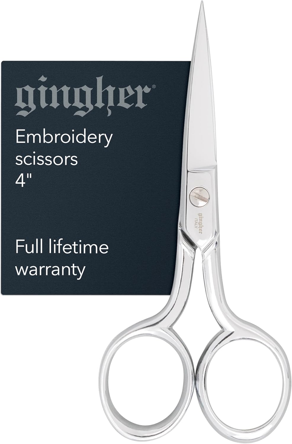 8" Dressmaker'S Fabric Scissors, Stainless Steel Shears, Sharp Knife Edge Steel Sewing Shears with Protective Sheath for Fabric Cutting and Tailoring, Chrome Plated Nickel Finish