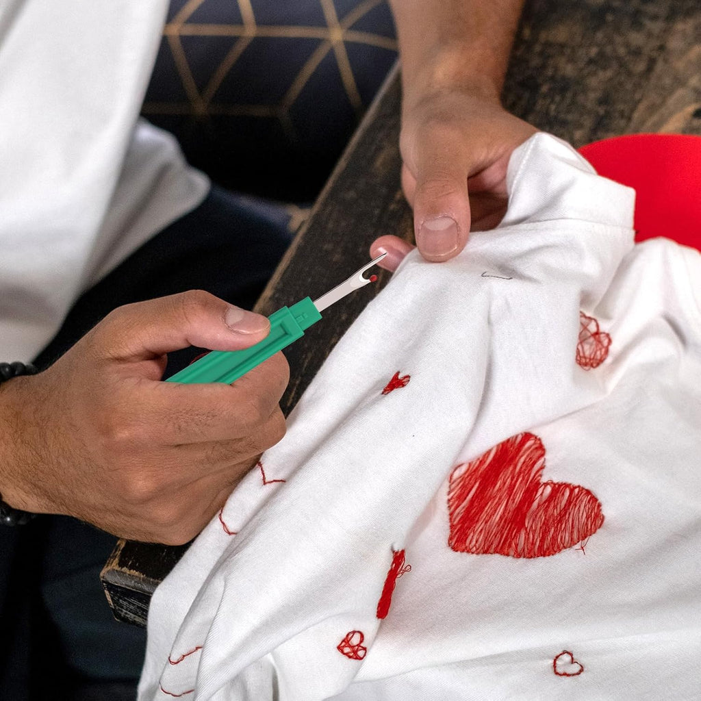 6 PCS Seam Ripper Set, Ergonomic Grip Seam Ripper, Green Seam Ripper for Sewing Crafting and Removing Embroidery Hems and Seams (Green)