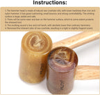 Rawhide Mallet Cobbler Hammer Leather Hammer Rawhide-Head for Stamping Jewelry Leather Worker Craft Tool 48Mm