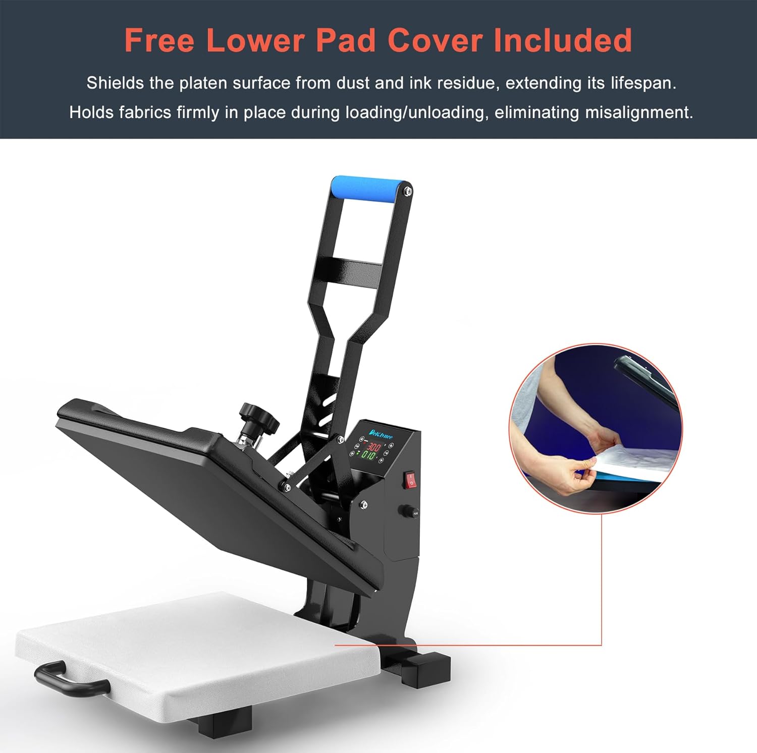 15" X 15" Slide Out (12.25") Heat Press Machine for T Shirts, Clamshell Pull Out Lower Platen, Industrial-Quality Digital Sublimation Printer for Heat Transfer Vinyl
