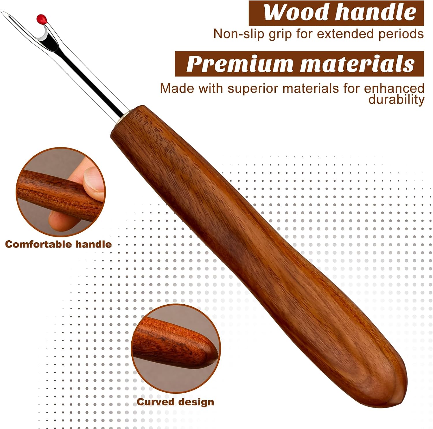 Seam Ripper, Seam Rippers for Sewing, Remove Stitches with Wood Handle for Sewing and DIY Craft(Big)