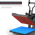 15" X 15" Slide Out (12.25") Heat Press Machine for T Shirts, Clamshell Pull Out Lower Platen, Industrial-Quality Digital Sublimation Printer for Heat Transfer Vinyl