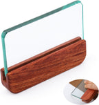 Leathercraft Glass Slicker for Burnishing Leather Leather Burnishing Tool with Brazilian Rosewood Handle Leather Working Tools Professional Leather Block Smoothing Tool