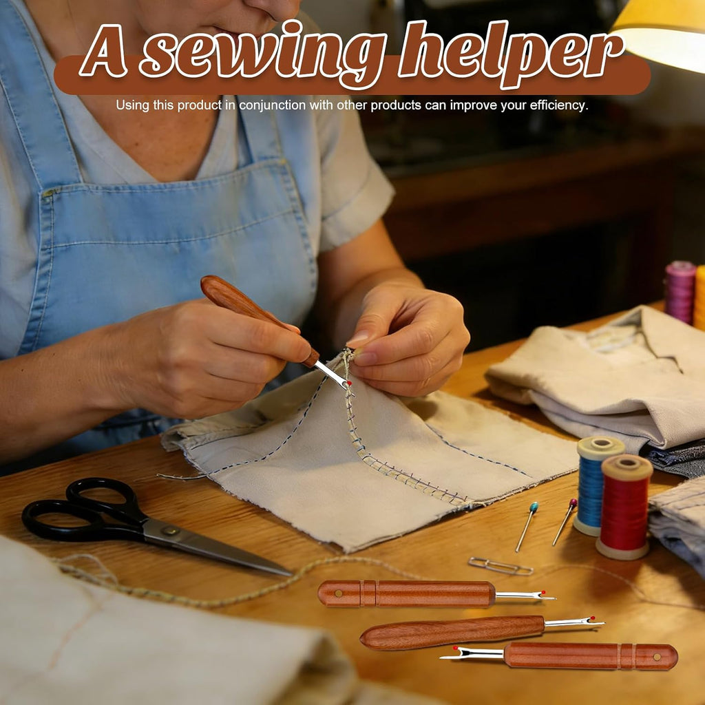 Seam Ripper, Seam Rippers for Sewing, Remove Stitches with Wood Handle for Sewing and DIY Craft(Big)