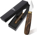 Leather Cutting Knife, Bevel Head Leather Skiving Knife with Smooth Rosewood Handle, Leatherworking Tools Beveler for DIY Leathercraft Forging Cutting