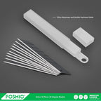 Utility Knife Retractable with 10PCS Snap off Blades, Stainless Steel Shell with Non-Slip Handle Box Cutter for Cardboard, Boxes and Cartons
