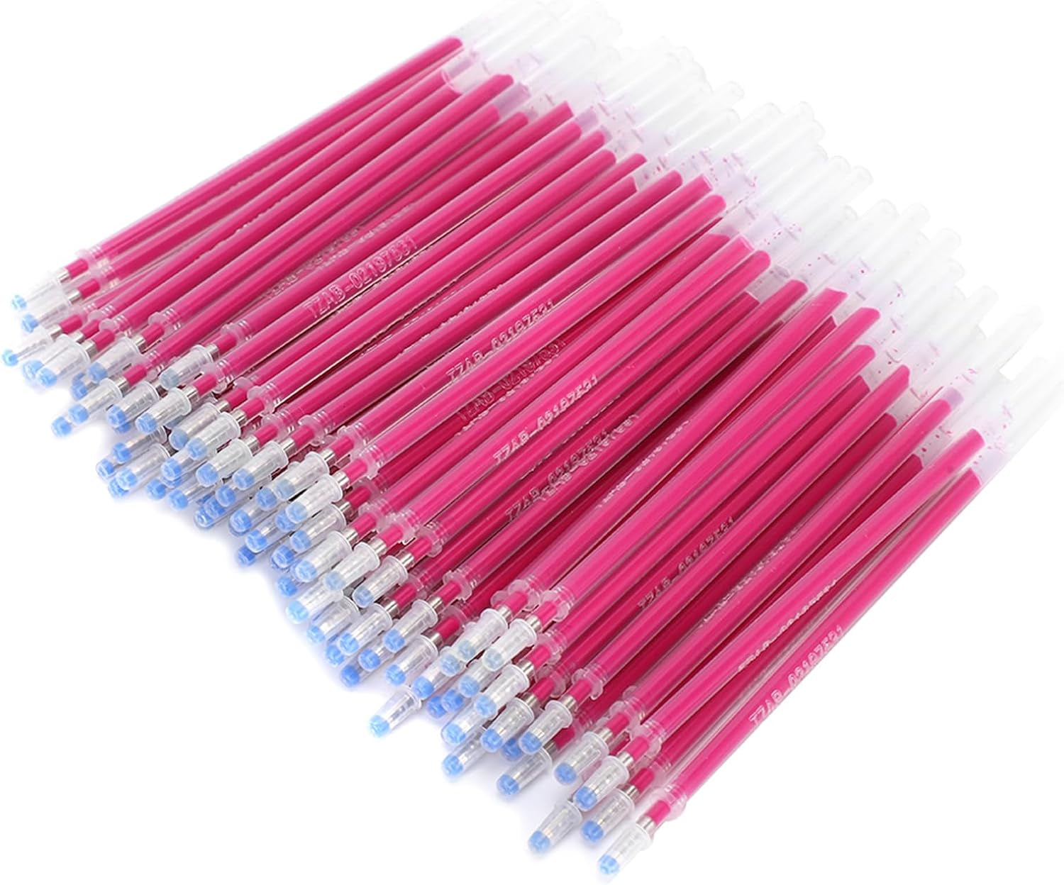 100Pcs Red High Temperature Disappearing Pen Heat Erasable Fabric Refills Patchwork Marking Pens Ink Marker for Embroidery Handicarft Needlework Tailors Sewing Quilting