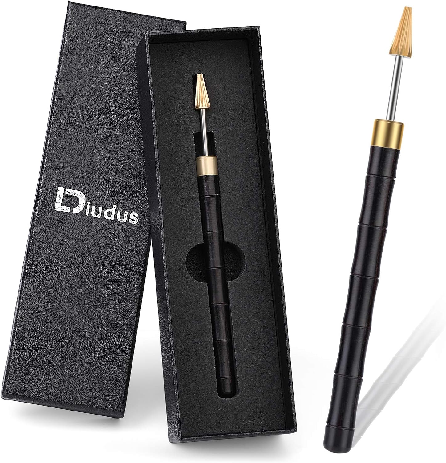 Leather Edge Dye Pen, Wood Handle Stainless Steel Top Edge Dye Roller Oil Pen Belt Finisher Leather DIY Craft