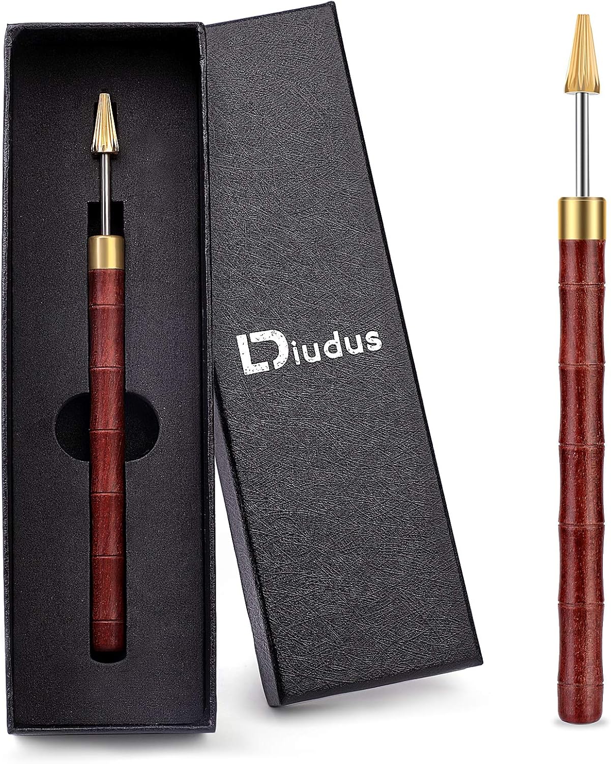 Leather Edge Dye Pen, Wood Handle Stainless Steel Top Edge Dye Roller Oil Pen Belt Finisher Leather DIY Craft