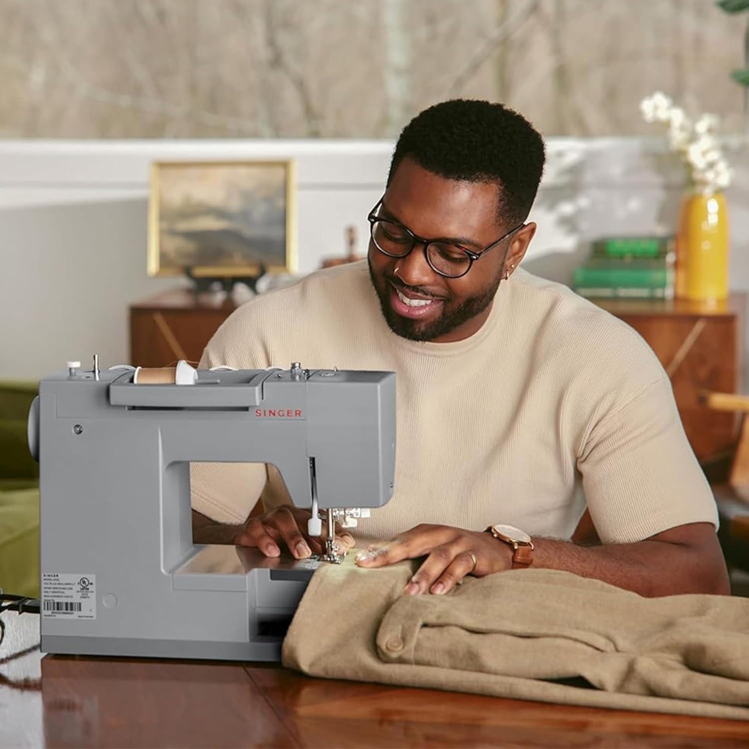 SINGER Heavy Duty 4432 (Grey) High Speed Sewing Machine +Accessory Kit | 32 Built-In Stitches Deliver 110 Stitch Applications | 50% More Power for Thick Fabrics, 1100 Stitches/Min, 1-Step Buttonhole